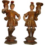 Pair of Portuguese Baroque Torchieres