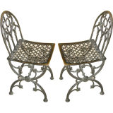 Pair of Bronze Neo-Gothic Chairs