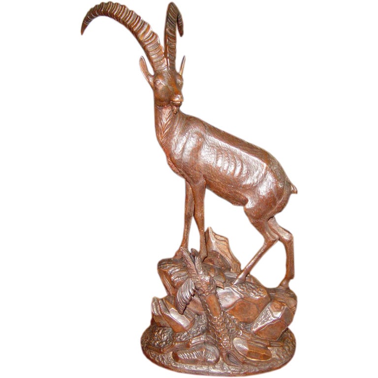 Black Forest Figure of an Ibex For Sale