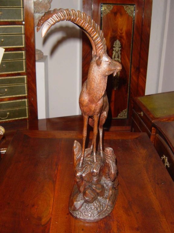 German Black Forest Figure of an Ibex For Sale