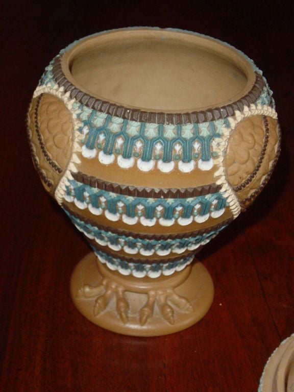 19th Century Doulton Stoneware Tobacco Jar For Sale