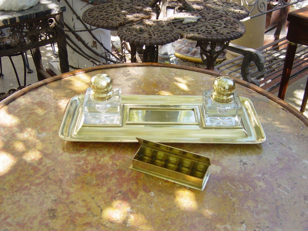 Executive Brass Inkstand