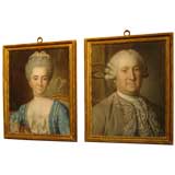 Pair of Early French Pastel Portraits