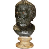 Italian Bronze Bust of Senneca