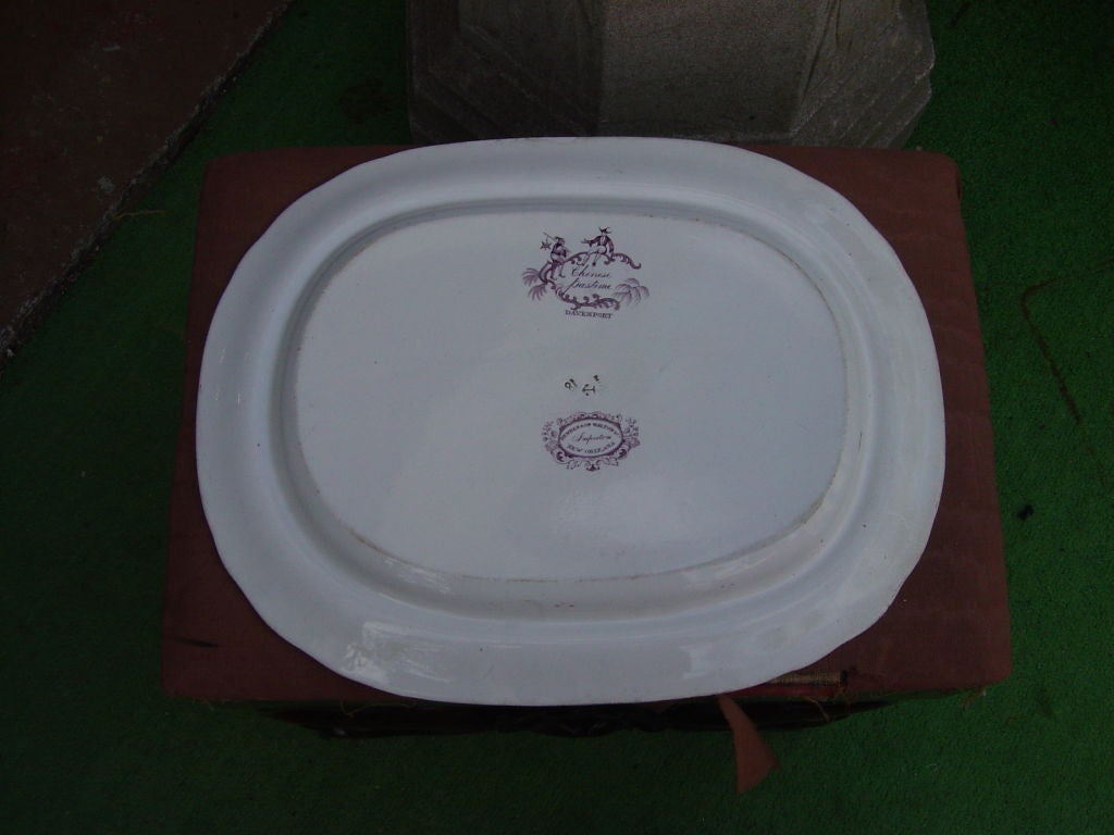 A purple transfer decorated platter in the <br />

