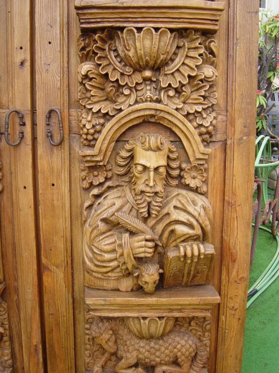 Wood Pair of Mexican Colonial Doors