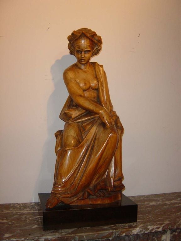 French Neo-classical Wood Figure