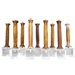 Gilded Wood Columns on Lucite