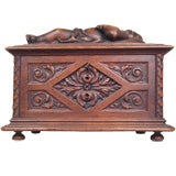 Carved wood box