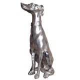 Gilt Wood Italian Greyhound Statue