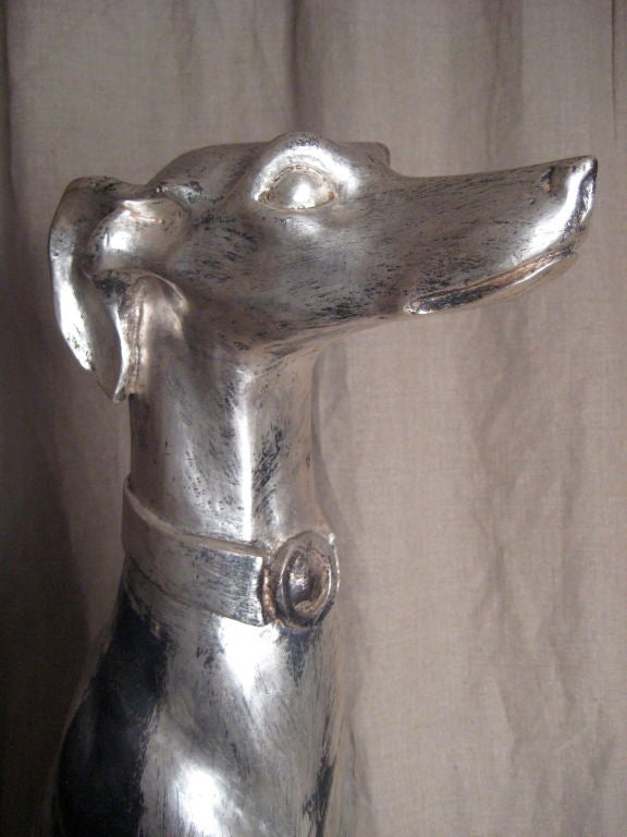 Gilt Wood Italian Greyhound Statue 1