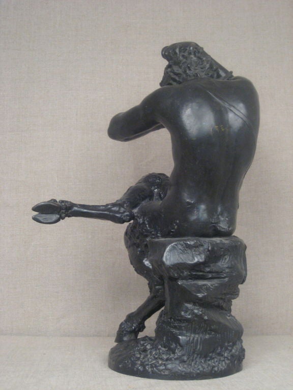 French Bronze Statue of Satyr