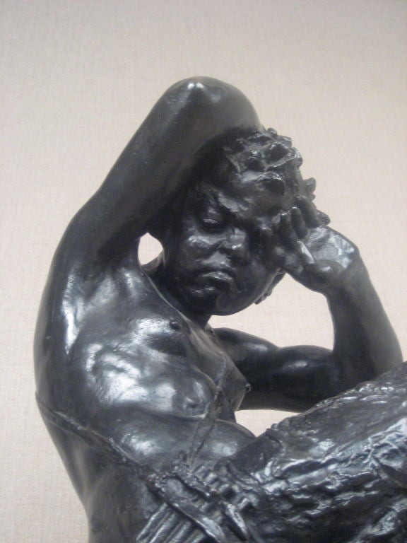 18th Century and Earlier Bronze Statue of Satyr