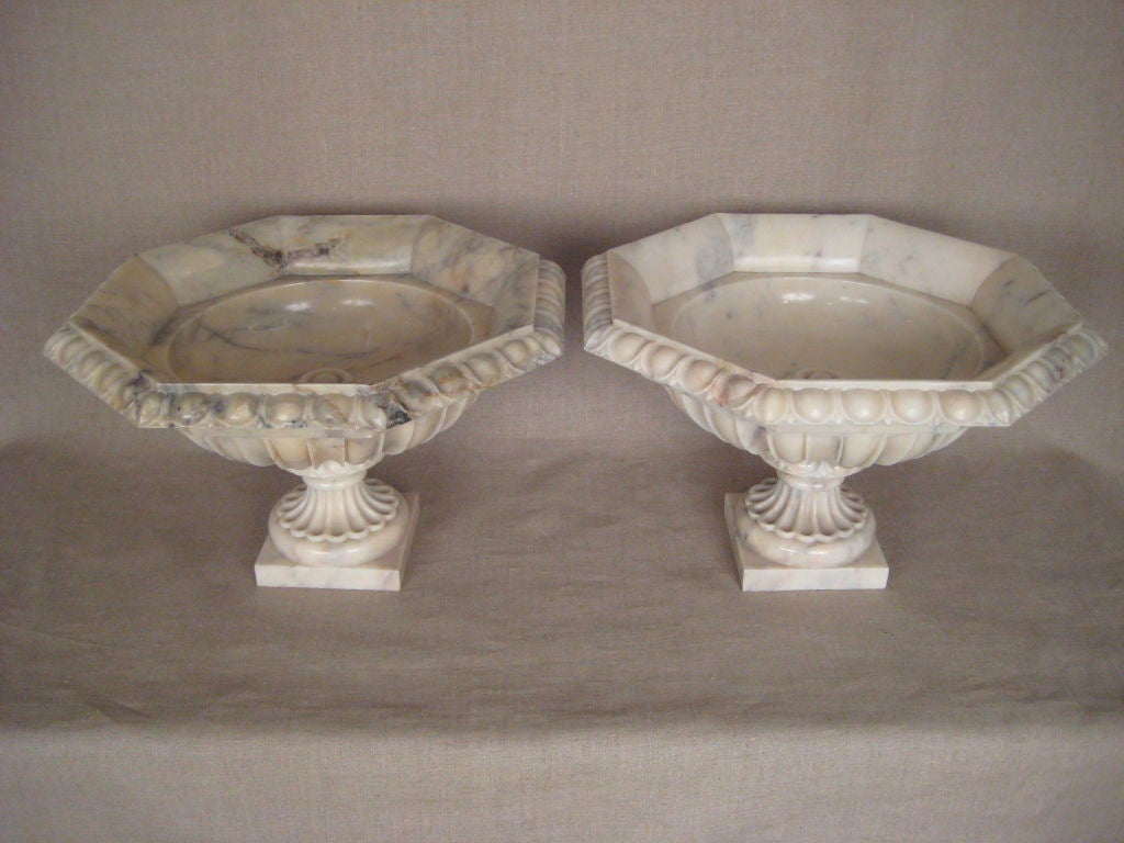 Pair of Marble Tazzas