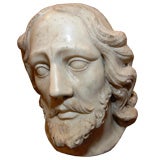 French 19th Century Marble Sculpture of the Head of Jesus