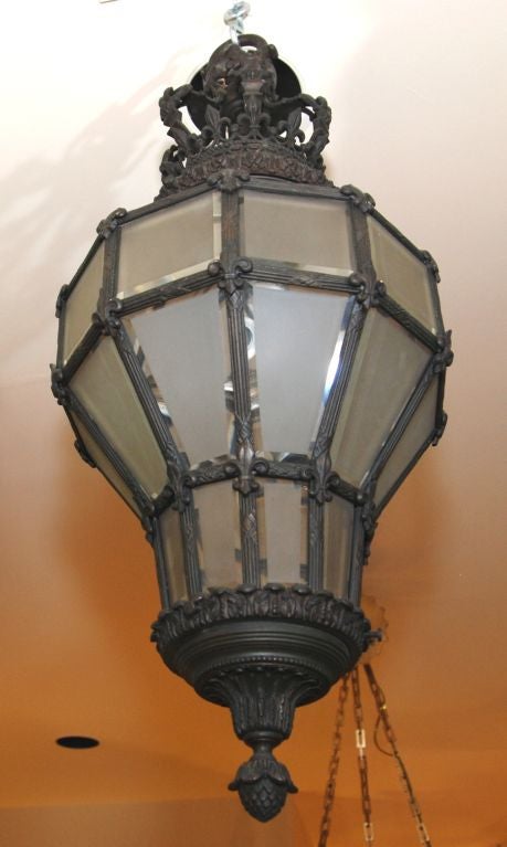 French Bronze Hanging Lantern