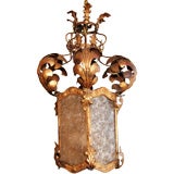 Italian Gilt and Tole Lantern Italian Gilt and Tole Lantern