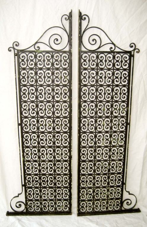ANTIQUE FRENCH PAIR WROUGHT IRON  ROOM DIVIDERS