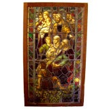 19TH CENTURY STAINED 
LEADED HAND PAINTED GLASS BY MAYER 
CO