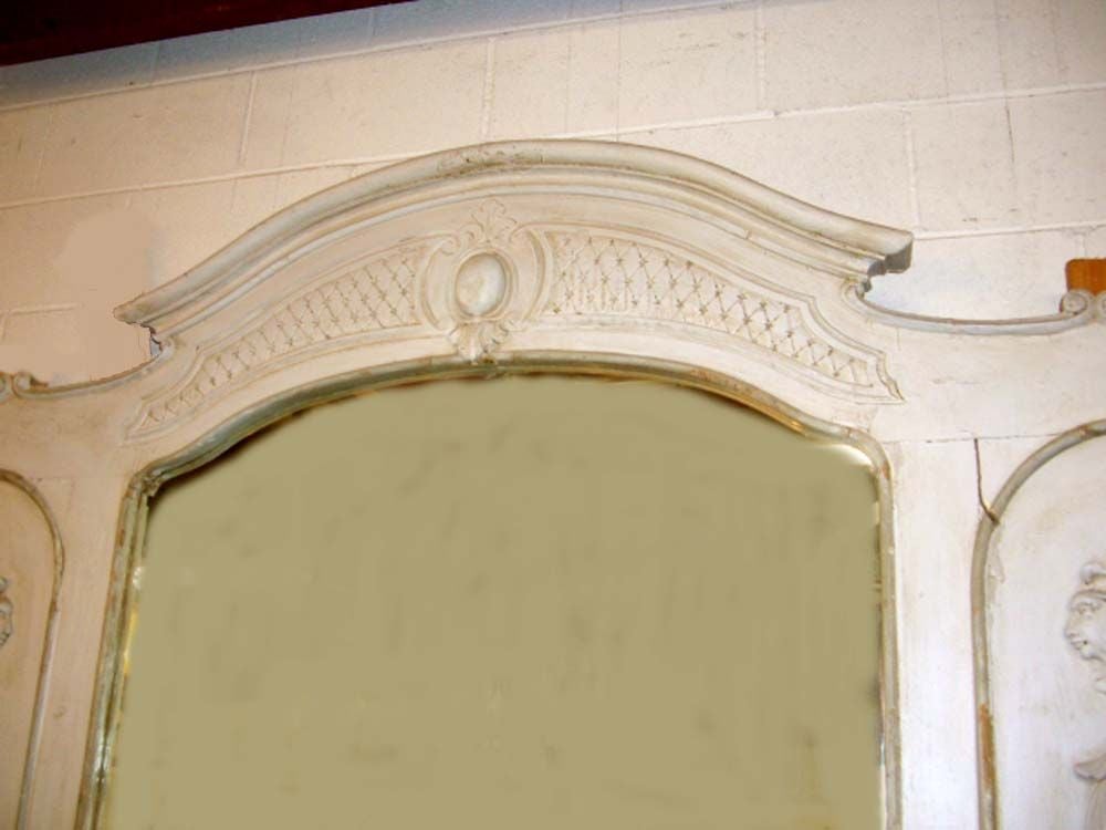 19TH CENTURY LARGE ITALIAN ENTRY MIRROR W/BUILT IN PLANTER
