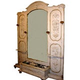 Antique 19TH CENTURY LARGE ITALIAN ENTRY MIRROR W/BUILT IN PLANTER