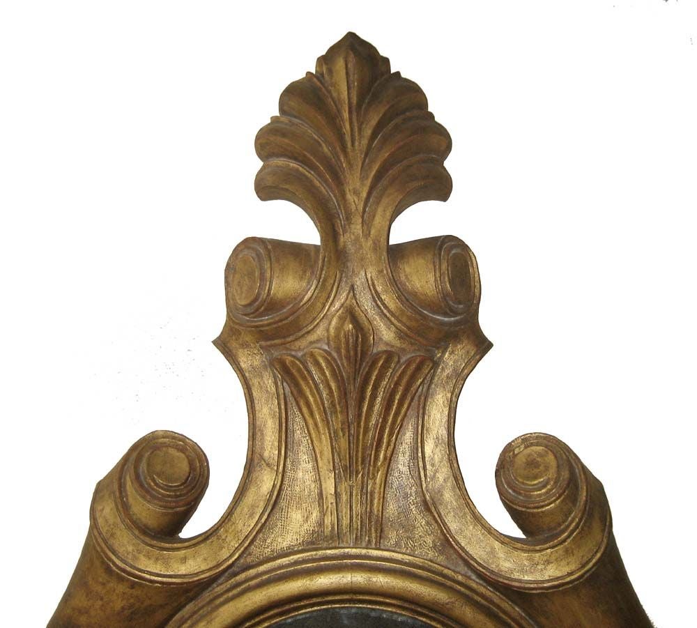 ITALIAN HAND CARVED WOODEN MIRROR