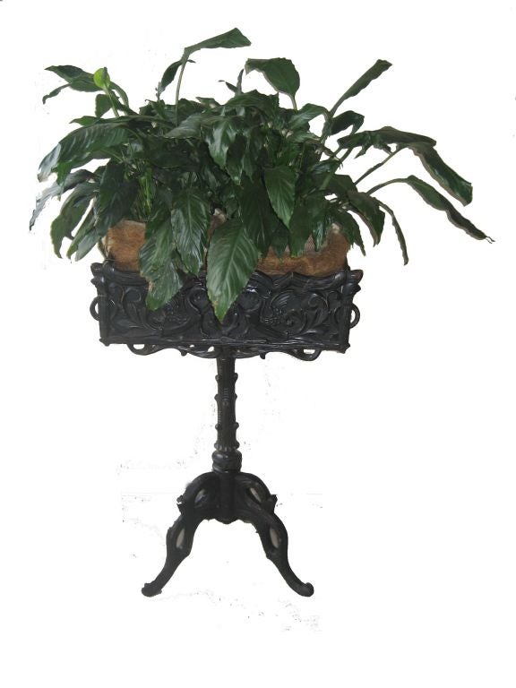 ANTIQUE ITALIAN HAND CARVED WOODEN JARDINIERE/PLANTER