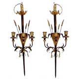 Large Italian Pair Candle sconces