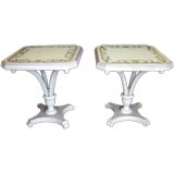 Pair of Grosfeld House Side Tables With Crushed Sea Shell Tops