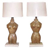 Vintage Pair German Mannequin Lamps