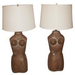 Pair German Mannequin Lamps