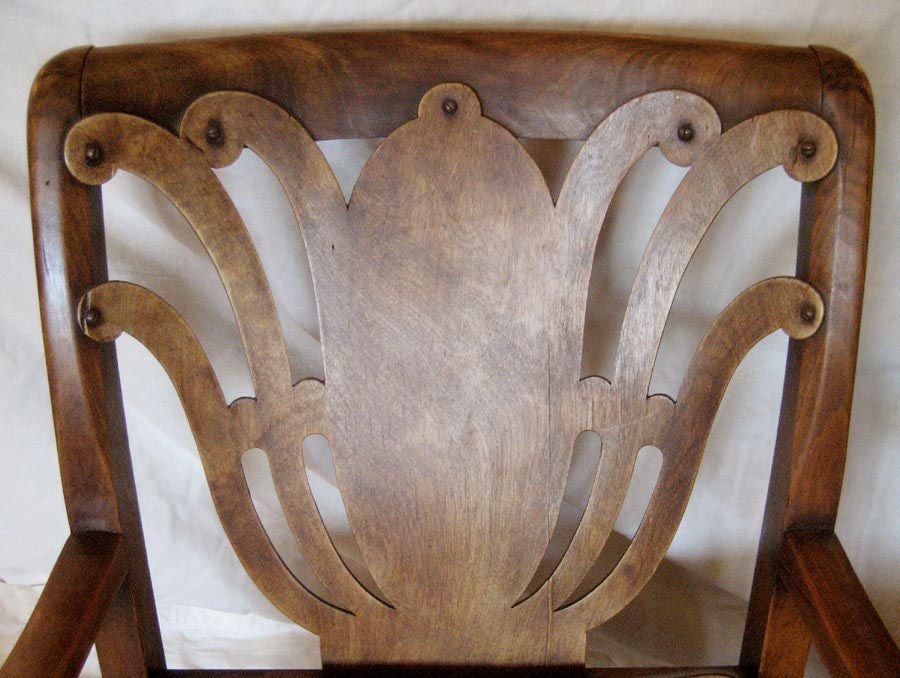 20th Century Antique Italian Pair Arm Chairs For Sale