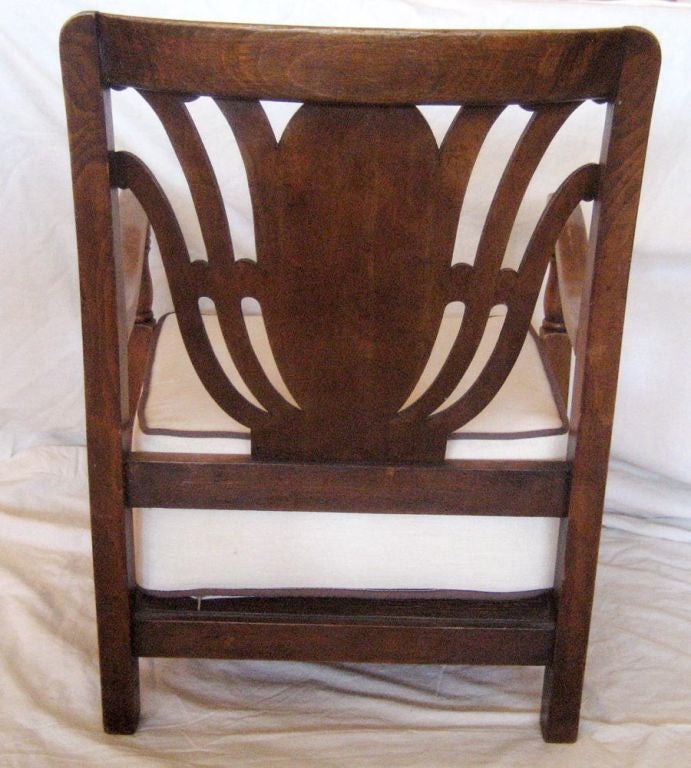 Antique Italian Pair Arm Chairs For Sale 3