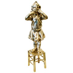 Antique French Silver Plated statue