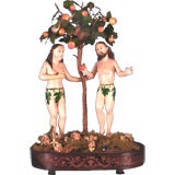 Antique Adam and Eve in Paradise from Ecuador