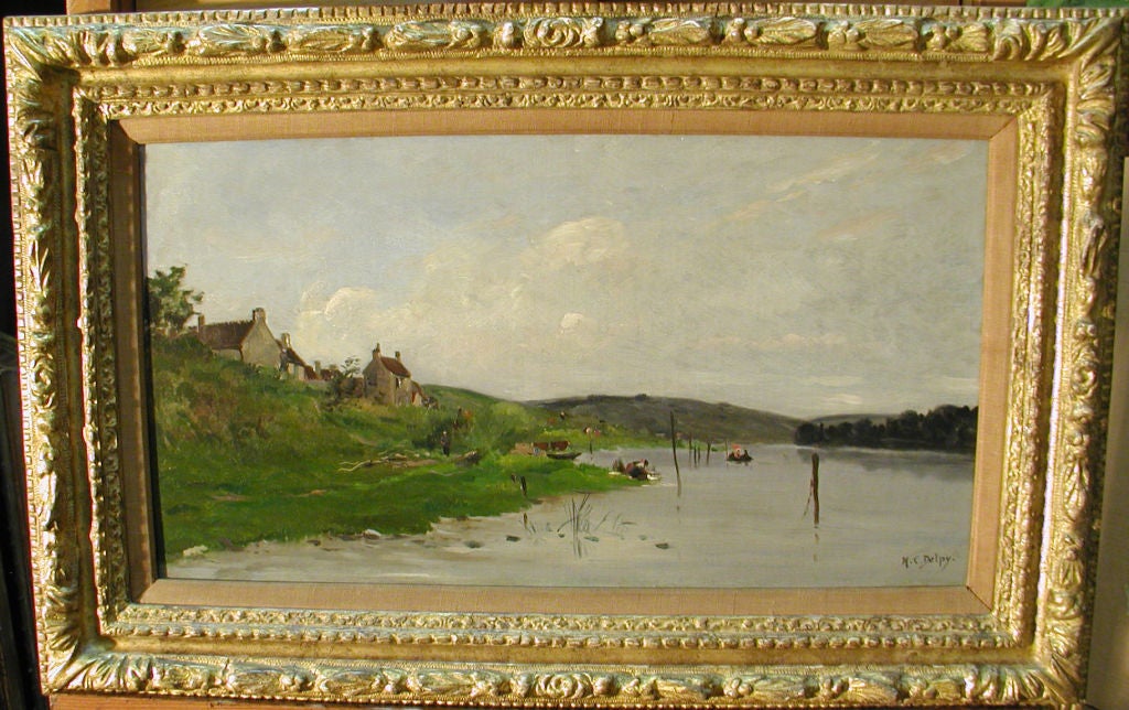 Landscape with Laundresses by a River by Hippolyte Camille Delpy