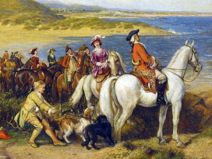 An Elegant Hunting Party Near Conway Castle by H. H.Emmerson