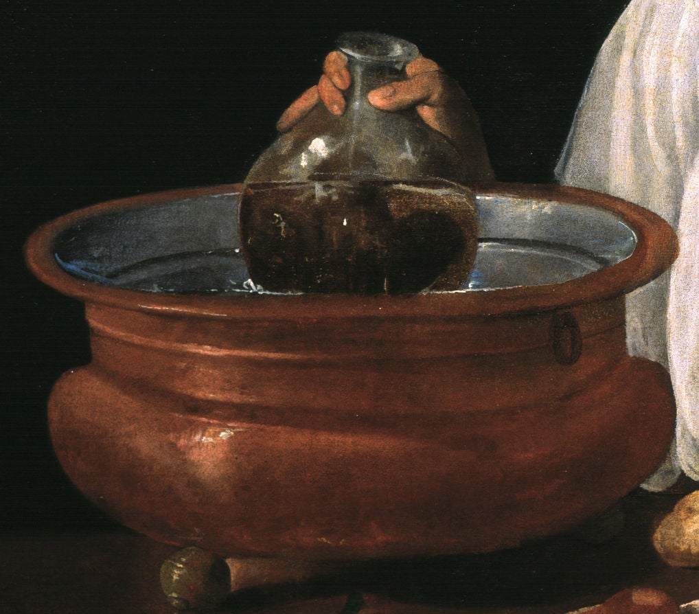 Smiling Man with a Still Life Feast by Giovanni Quinsa