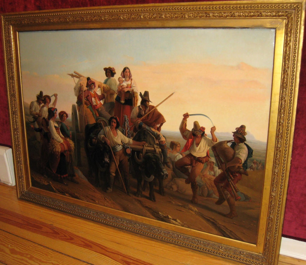 The Harvesters' Arrival at the Pontine Marshes by L.D. Barré
