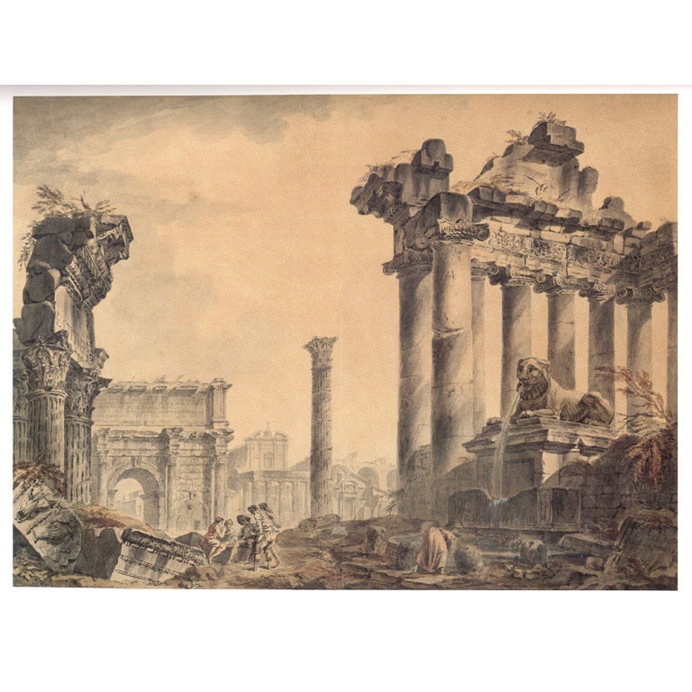 Ruins of the Forum in Rome by Charles-Louis Clérisseau