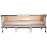 A Milanese Louis XVI Neoclassic Painted White Settee