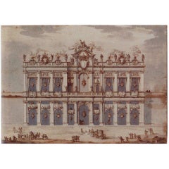 Design for a Temporary Façade, for Festa della Chinea of 1766.
