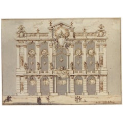 Design for a Temporary Façade, the Festa della Chinea of 1766.