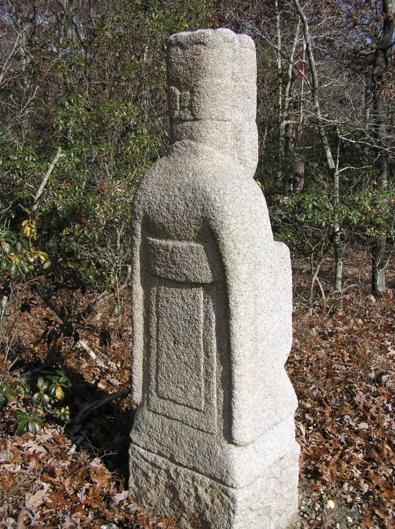 Japanese Carved Stone Figure SEKIJIN For Sale