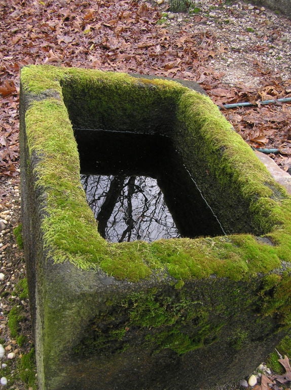 19th Century Carved Stone Container YOUSUI For Sale