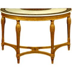 George III Painted Marble-Top Giltwood Console Table 7