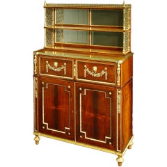 A Regency Rosewood And Gilt-metal-mounted Secretaire Cabinet