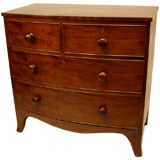 Mahogany bow front chest of drawers