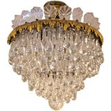 Antique Crystal and bronze chandelier by E. F. Caldwell