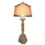c.19th Century Italian Giltwood  Putti Alterstick Table Lamp